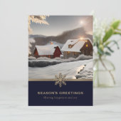 ウィンターエレガントフォトビジネスホリデーカード シーズンカード (スタンド正面)