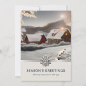 ウィンターエレガントフォトビジネスホリデーカード シーズンカード (正面)