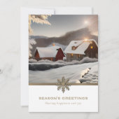 ウィンターエレガントフォトビジネスホリデーカード シーズンカード (正面)