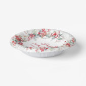 ウィンターエレガントベリーボタニカル70誕生日 ペーパーボウル (傾斜あり)