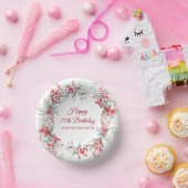 ウィンターエレガントベリーボタニカル70誕生日 ペーパーボウル (パーティー)