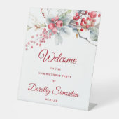 ウィンターエレガントベリーボタニカル80誕生日 台座サイン (正面)