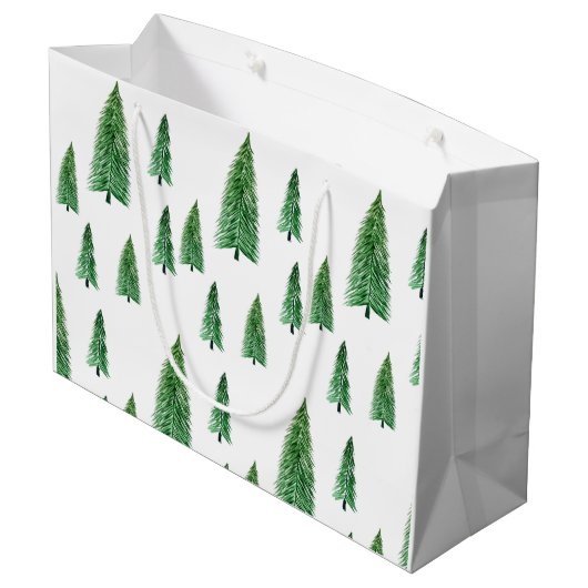 ウィンターエレガントホリデーカントリー美しい ラージペーパーバッグ (裏面アングル)