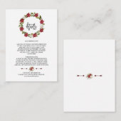ウィンターエレガントホリデーポインセテ結婚ィアの詳細 エンクロージャーカード (正面/裏面)