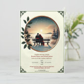 ウィンターエレガントロマンス結婚式招待状 招待状 (スタンド正面)