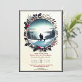 ウィンターエレガントロマンス結婚式招待状 招待状 (スタンド正面)