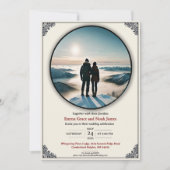 ウィンターエレガントロマンス結婚式招待状 招待状 (正面)