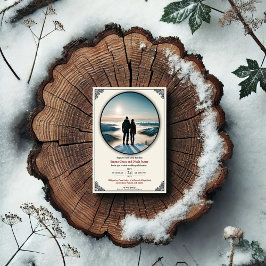 ウィンターエレガントロマンス結婚式招待状 招待状