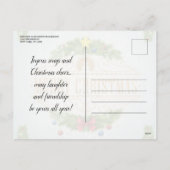 ウィンターエレガントワンダーランドホリデーパーティー招待状 シーズンポストカード (裏面)