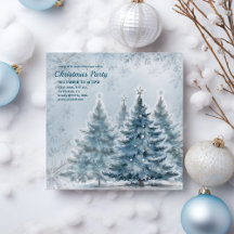 ウィンターエレガントワンダーランドホリデーパーティー招待状