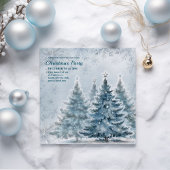 ウィンターエレガントワンダーランドホリデーパーティー招待状 セーブザデート