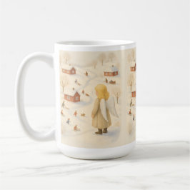 ウィンターエンジェルマグ クリスマスビレッジギフト コーヒーマグカップ