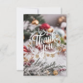 ウィンターエンチャントシンプルドハッピーホリデー サンキューカード (正面)