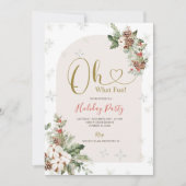 ウィンターオウズおもしろいクリスマスフローラホリデーパーティー 招待状 (正面)