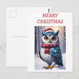 ウィンターオウル クリスマス ウィッシュ ポストカード