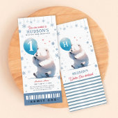 ウィンターオネだーランド　ポーラベア　ファーストバースデー　チケット 招待状