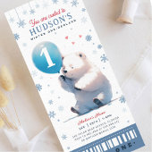 ウィンターオネだーランド　ポーラベア　ファーストバースデー　チケット 招待状