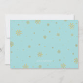 ウィンターオネアーランド、ボーイ ファースト フォト バースデー 招待状 (裏面)