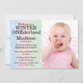 ウィンターオネダーラカスタムンド誕生日招待状 招待状 (正面)