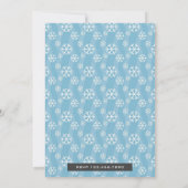 ウィンターオネダーランドかわいい雪だるま1st誕生日招待状 招待状 (裏面)