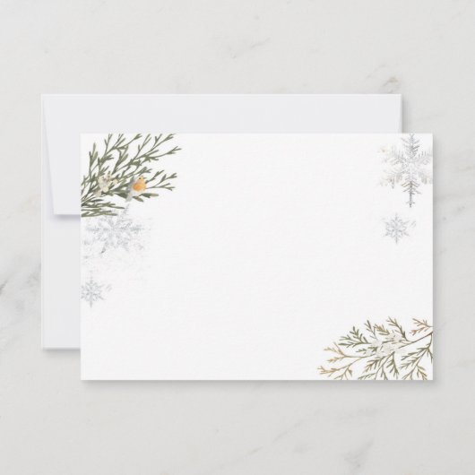 ウィンターオネダーランドウッドランドアニマルズ誕生日 サンキューカード (裏面)