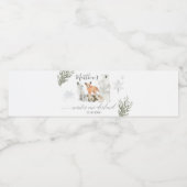 ウィンターオネダーランドウッドランドアニマル誕生日 ペットボトルラベル (シングルラベル)