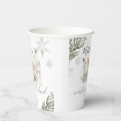 ウィンターオネダーランドウッドランドアニマル誕生日 紙コップ (右)