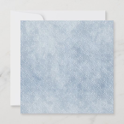 ウィンターオネダーランドウッドランド最初の誕生日パーティー 招待状 (裏面)