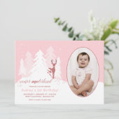 ウィンターオネダーランドカスタム誕生日招待状 招待状 (スタンド正面)