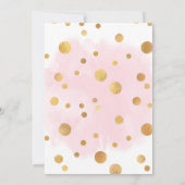 ウィンターオネダーランドガールピンク金ゴールド1st誕生日 招待状 (裏面)