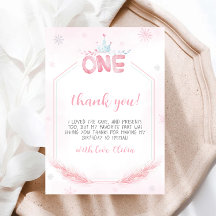 ウィンターオネダーランドガール誕生日サンキューカード