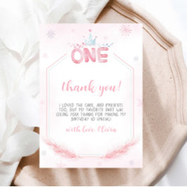 ウィンターオネダーランドガール誕生日サンキューカード 招待状