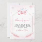 ウィンターオネダーランドガール誕生日サンキューカード 招待状 (正面)