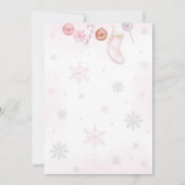 ウィンターオネダーランドガール誕生日サンキューカード 招待状 (裏面)