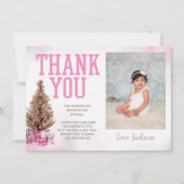 ウィンターオネダーランドガール誕生日サンキューカード 招待状 (正面)