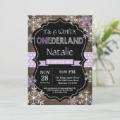 ウィンターオネダーランドガール1st誕生日招待状 招待状 (スタンド正面)