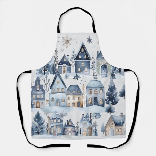 ウィンターオネダーランドクリスマスハウスズ誕生日 エプロン (正面)