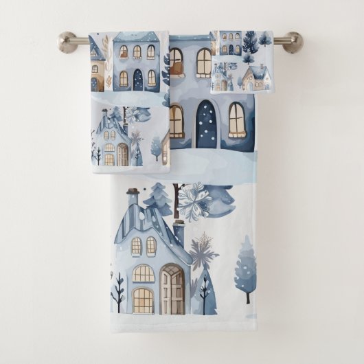 ウィンターオネダーランドクリスマスハウスズ誕生日 バスタオルセット (インサイチュ)