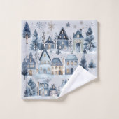 ウィンターオネダーランドクリスマスハウスズ誕生日 バスタオルセット (ウォッシュタオル)