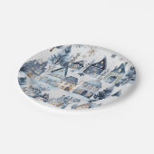 ウィンターオネダーランドクリスマスハウスズ誕生日 ペーパープレート (アングル)