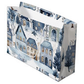 ウィンターオネダーランドクリスマスハウスズ誕生日 ラージペーパーバッグ (正面アングル)