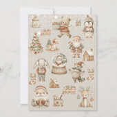 ウィンターオネダーランドクリスマスハウスズ誕生日 招待状 (裏面)