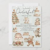 ウィンターオネダーランドクリスマスハウスズ誕生日 招待状 (正面)