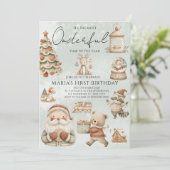 ウィンターオネダーランドクリスマスハウスズ誕生日 招待状 (スタンド正面)