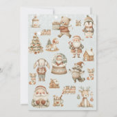 ウィンターオネダーランドクリスマスハウスズ誕生日 招待状 (裏面)