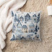 ウィンターオネダーランドクリスマスハウス クッション (ブランケット)