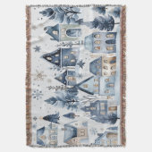 ウィンターオネダーランドクリスマスハウス スローブランケット (正面縦)