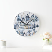 ウィンターオネダーランドクリスマスハウス ラージ壁時計 (ホーム)