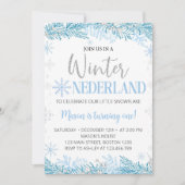 ウィンターオネダーランドクリスマス誕生日招待状 招待状 (正面)