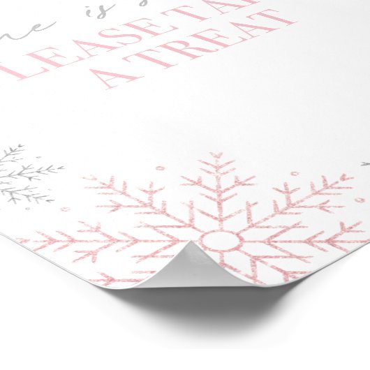 ウィンターオネダーランドグリッターワンズスイートトリートサイン ポスター (角)